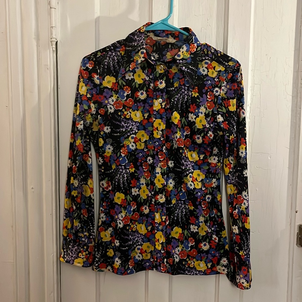 vintage floral blouse